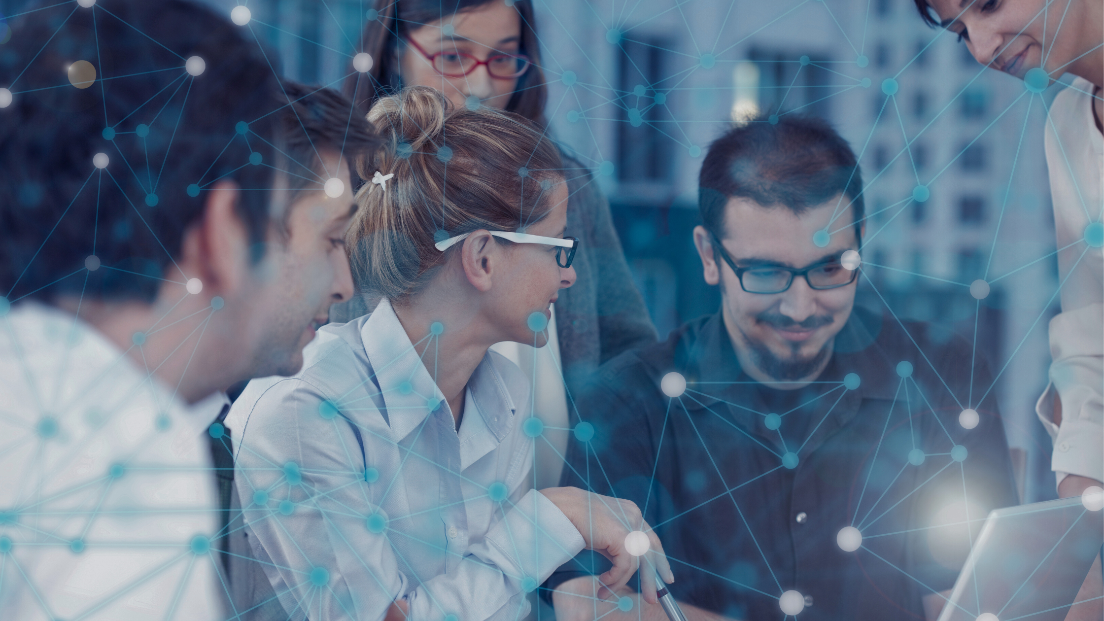 Team working with AI